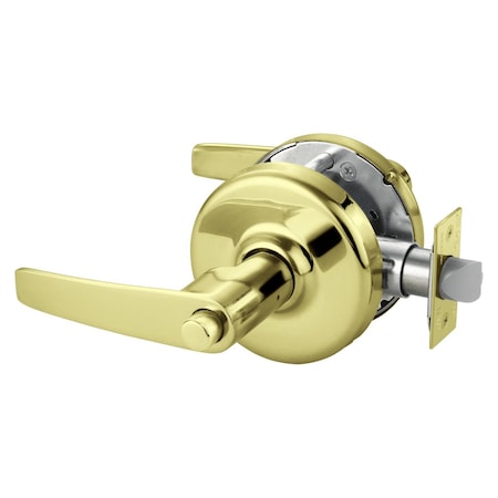 Corbin Russwin Grade 2 Privacy Bedroom or Bathroom Cylindrical Lock, Armstrong Lever, Bright Brass Fnsh, Non-handed CL3820 AZD 605